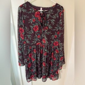 XL burgundy/rose target dress